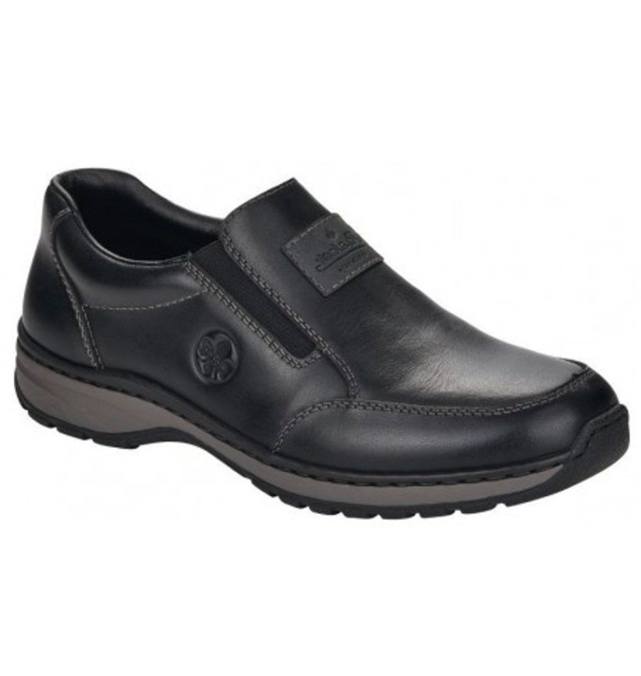 Men'S Shoes Shoesissime Dress Shoes Without Laces | Rieker 03354-05 Black