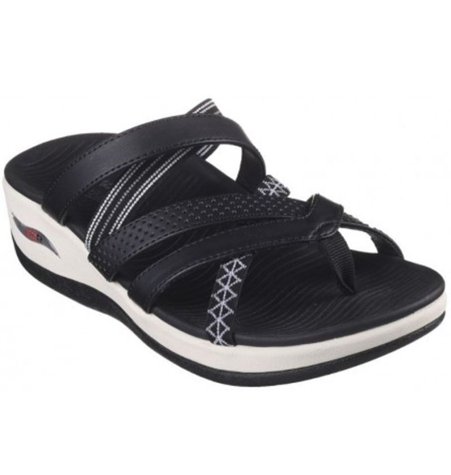 Women'S Shoes Shoesissime Sandals | Skechers Spotlight 163386 Black