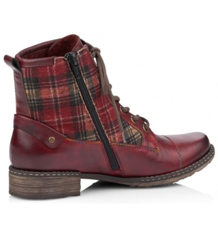 Women'S Shoes Shoesissime Fall Boots | Rieker - Remonte D4354-35 Burgundy