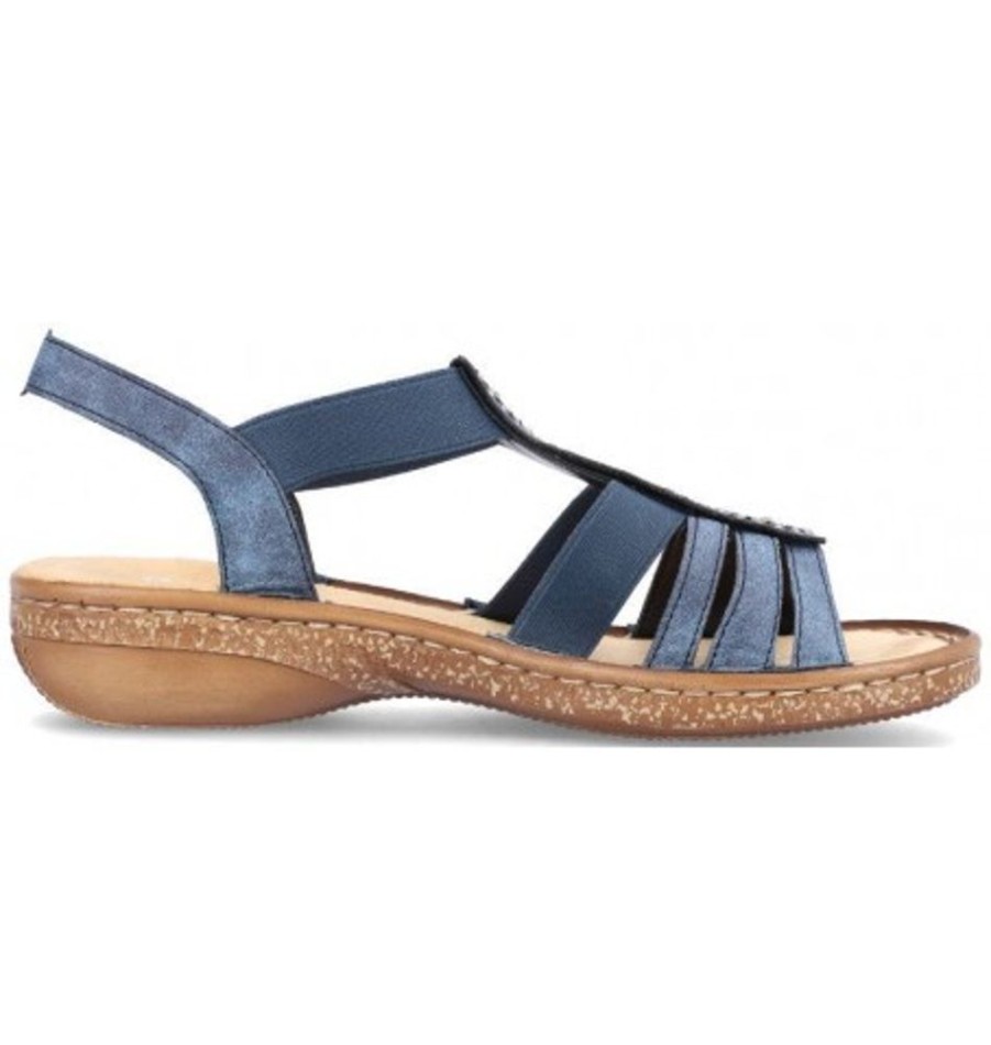 Women'S Shoes Shoesissime Sandals | Rieker 628G9-16 Blue