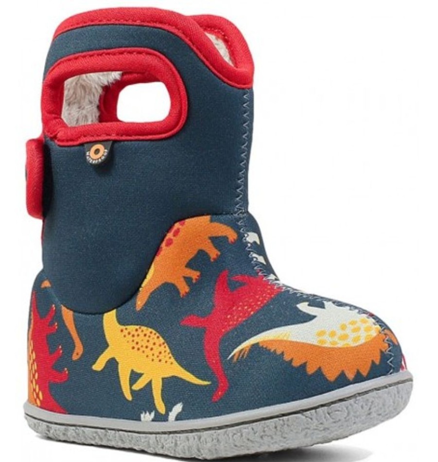 Kids Shoes Shoesissime Fall Boots | Bogs Baby Bogs Dino 721651I Silver Grey