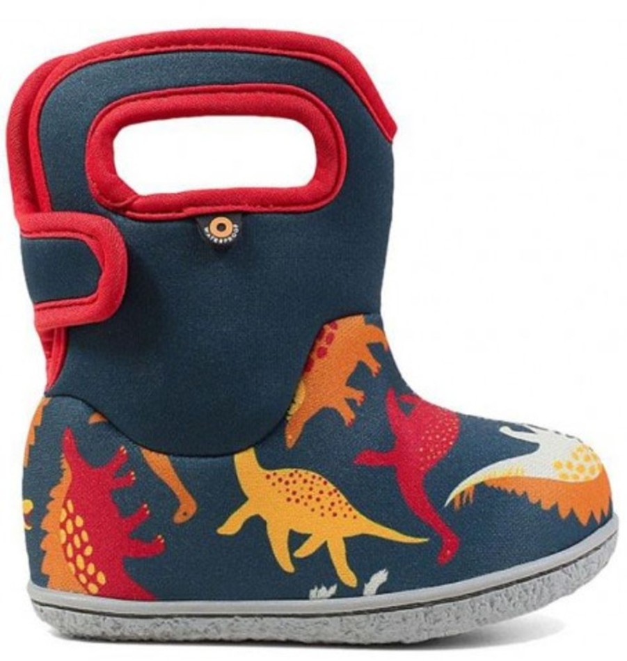 Kids Shoes Shoesissime Fall Boots | Bogs Baby Bogs Dino 721651I Silver Grey