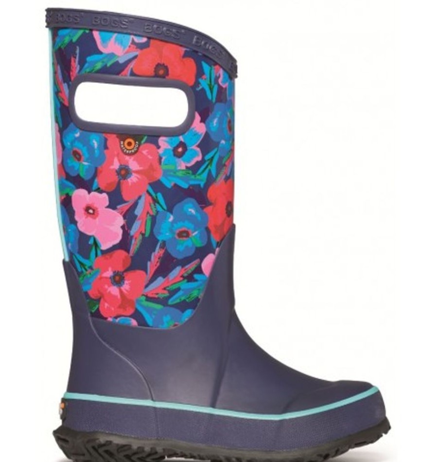 Kids Shoes Shoesissime Rain Boots | Bogs K Rnbt Pansies 72531 Blue