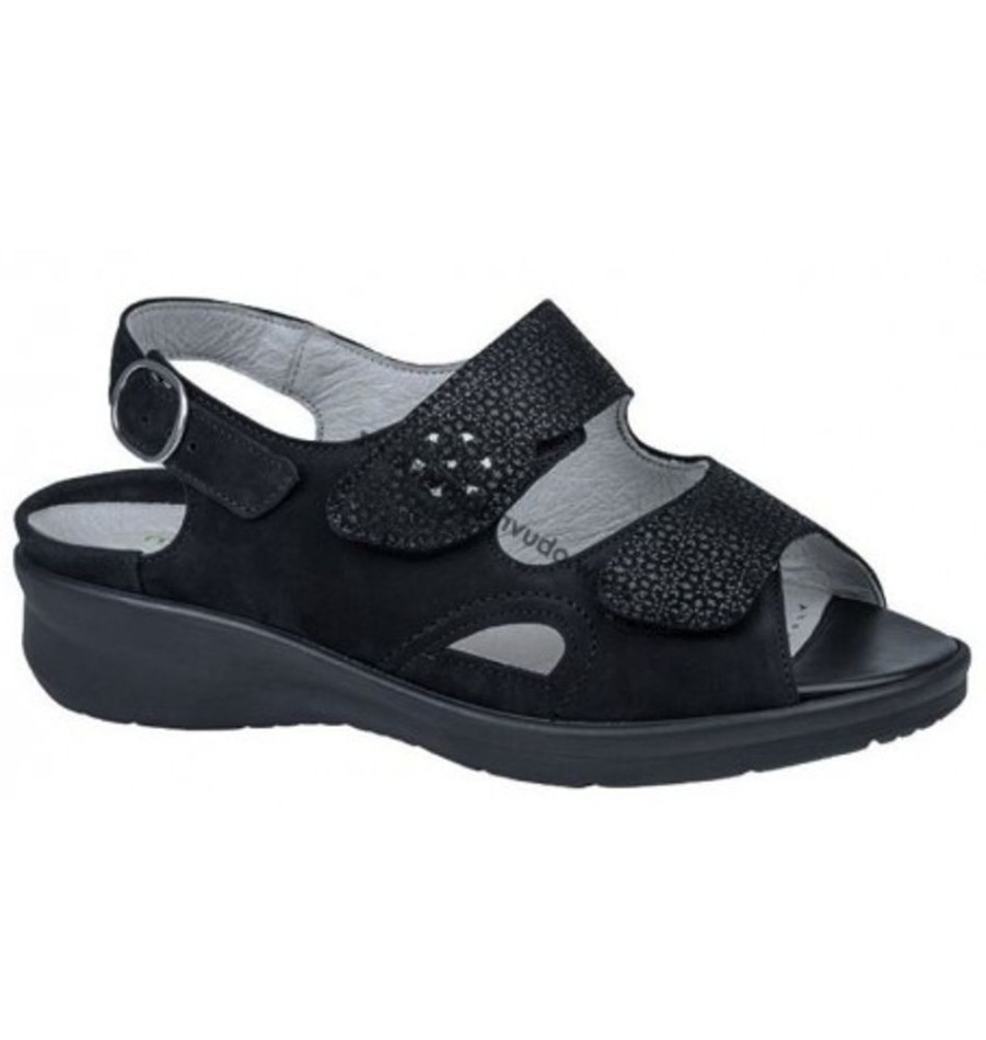 Women'S Shoes Shoesissime Sandals | Waldlaufer 811004 Black