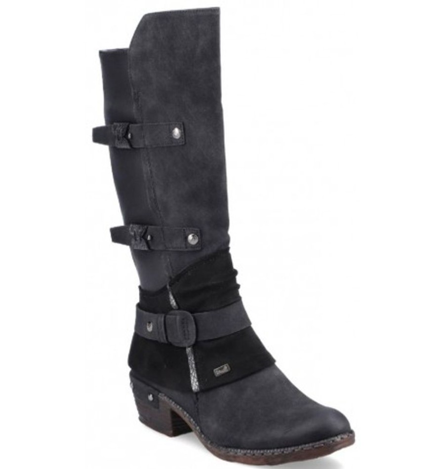 Women'S Shoes Shoesissime Winter Boots | Rieker 93684-00 Black