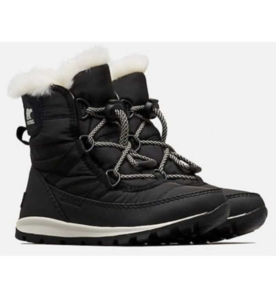 Kids Shoes Shoesissime Winter Boots | Sorel Whitney Short Lace 1767401 Black