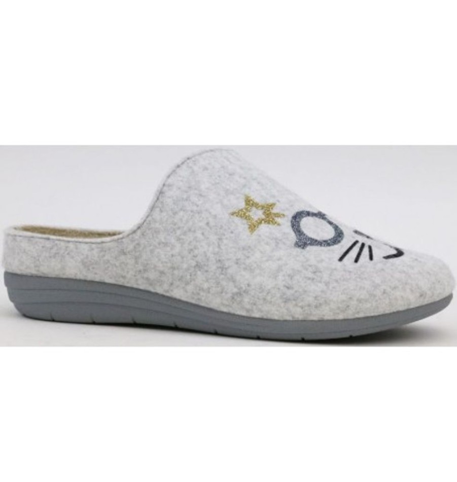 Women'S Shoes Shoesissime Slippers | Bulle Collectiongema131 Silver Grey