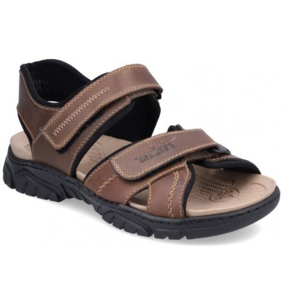 Men'S Shoes Shoesissime Sandals | Rieker 22766-25 Brown