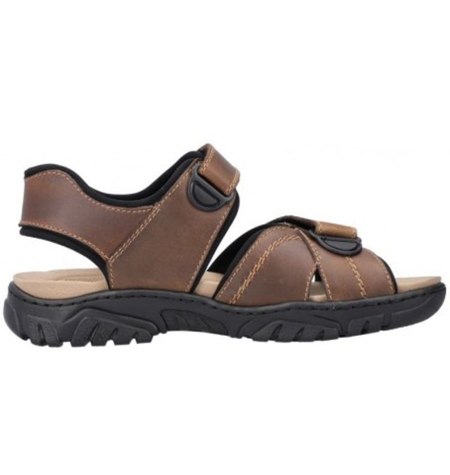 Men'S Shoes Shoesissime Sandals | Rieker 22766-25 Brown