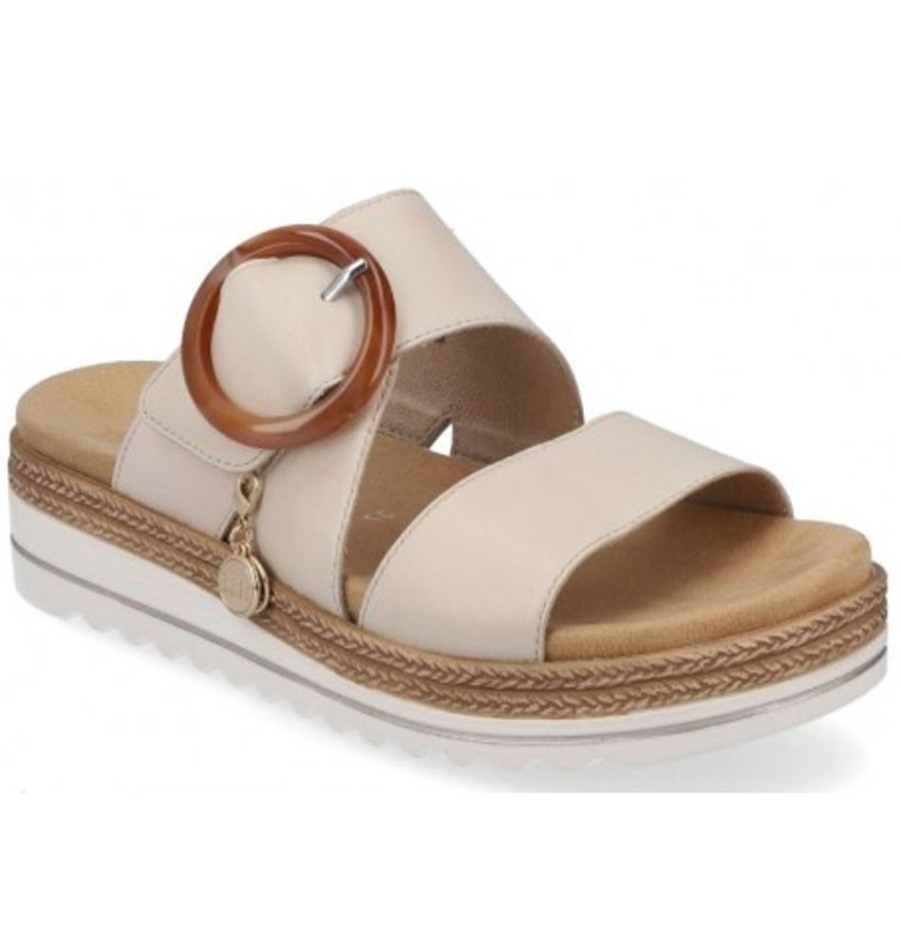 Women'S Shoes Shoesissime Sandals | Rieker - Remonte D0Q51-80 Beige