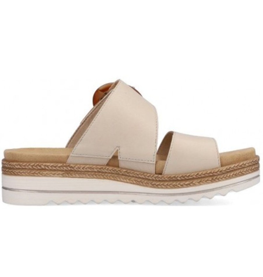 Women'S Shoes Shoesissime Sandals | Rieker - Remonte D0Q51-80 Beige