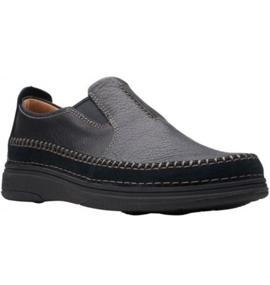 Men'S Shoes Shoesissime Casual Shoes | Clarks Nature 5 Walk 26168428 Black