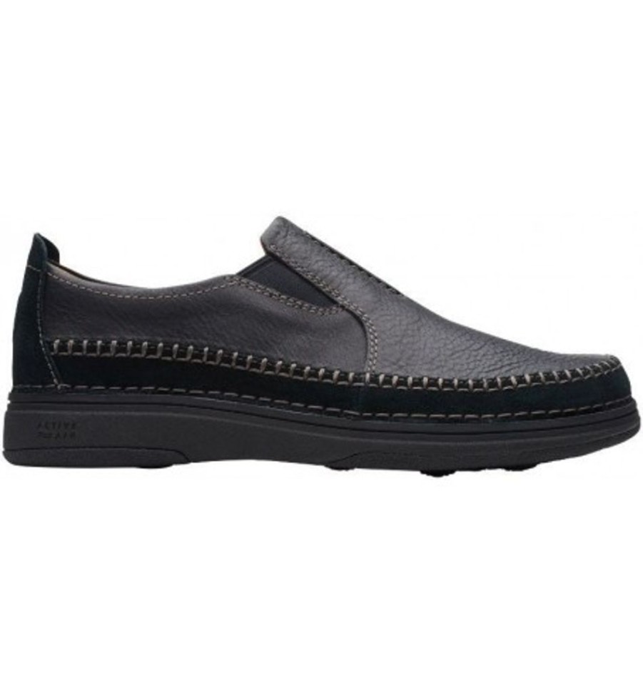 Men'S Shoes Shoesissime Casual Shoes | Clarks Nature 5 Walk 26168428 Black