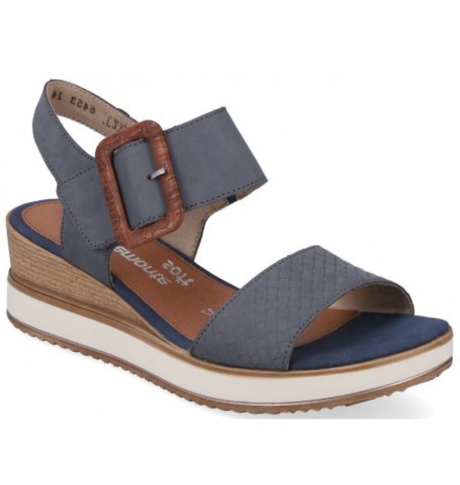 Women'S Shoes Shoesissime Sandals | Rieker - Remonte D6453-14 Blue