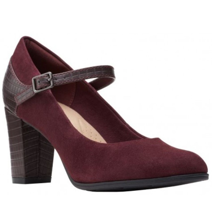 Women'S Shoes Shoesissime Shoes | Clarks Alayna Shine 26153684 Burgundy