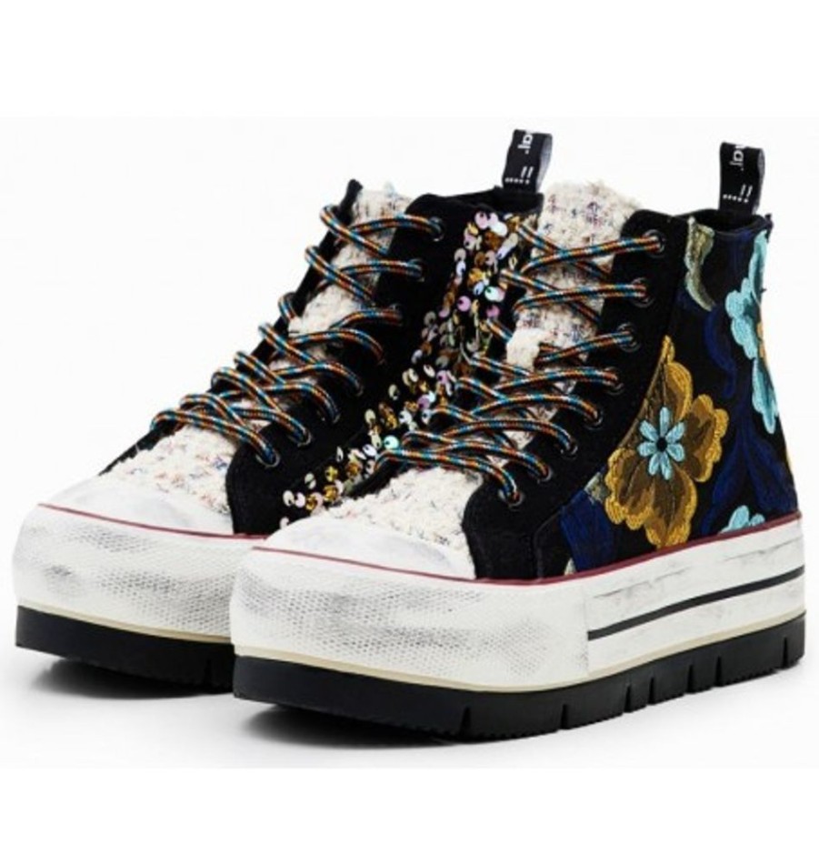 Women'S Shoes Shoesissime Fall Boots | Desigual Shoes Crush Sequins 22Wska21 Multi