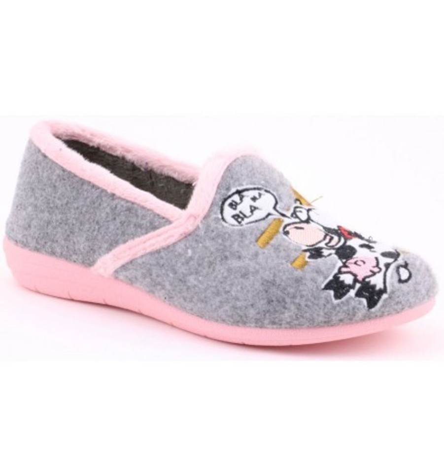 Women'S Shoes Shoesissime Slippers | Collections Bulle Gema2 Silver Grey