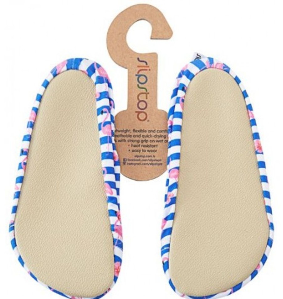 Kids Shoes Shoesissime Sandals | Slipstop Stripe Jr Flamingo 110185 Blue