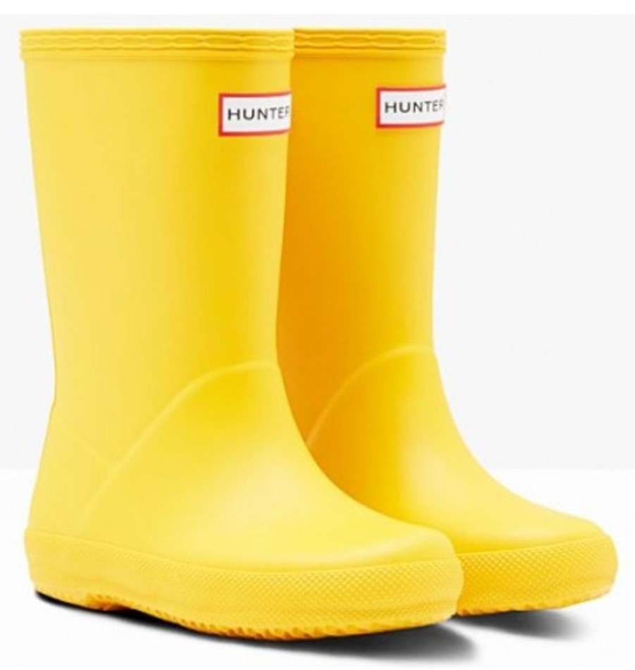 Kids Shoes Shoesissime Rain Boots | Hunter Kids First Classic Gloss Kft5094 Yellow Orange