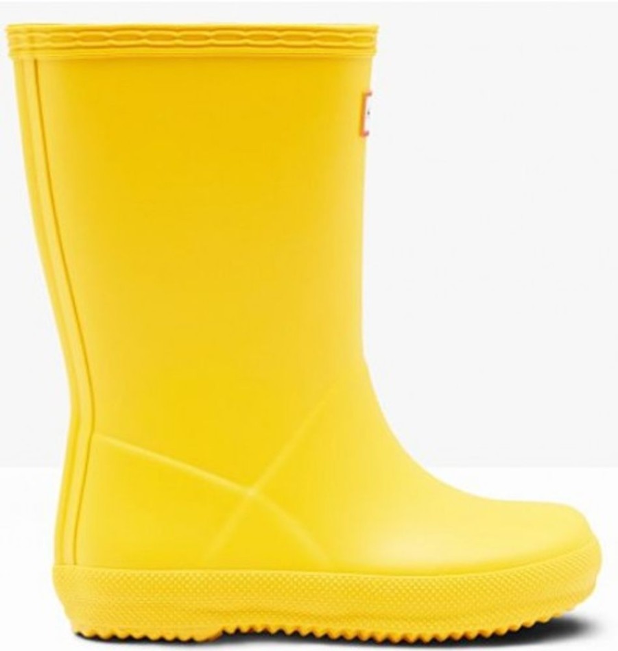 Kids Shoes Shoesissime Rain Boots | Hunter Kids First Classic Gloss Kft5094 Yellow Orange