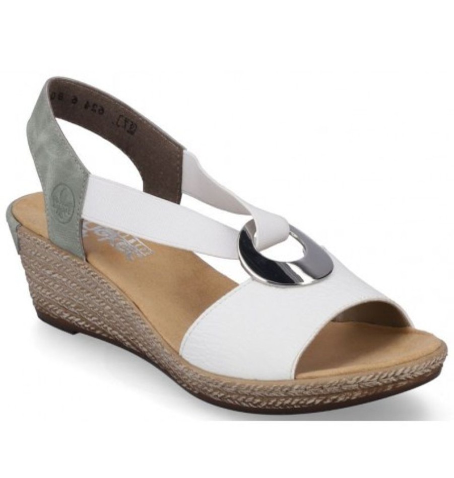 Women'S Shoes Shoesissime Sandals | Rieker 624H6-80 White