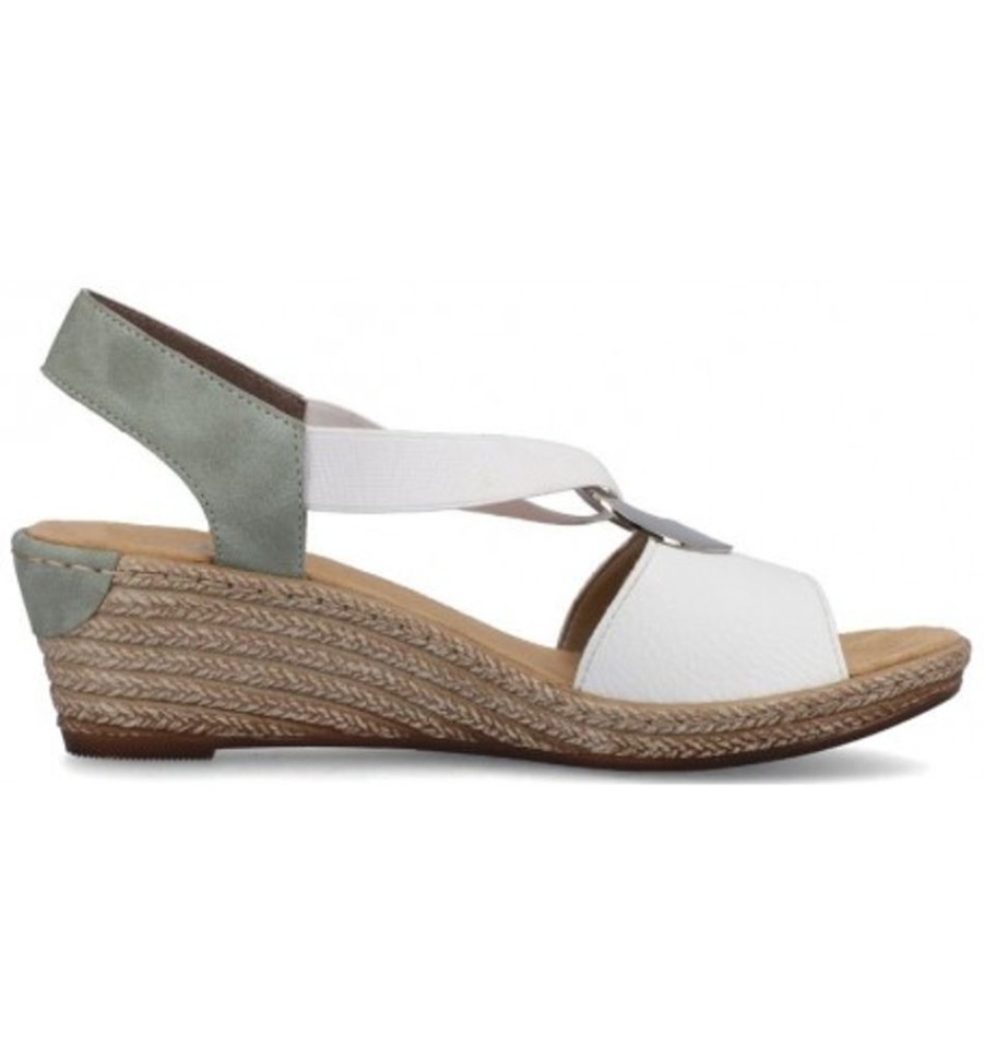 Women'S Shoes Shoesissime Sandals | Rieker 624H6-80 White