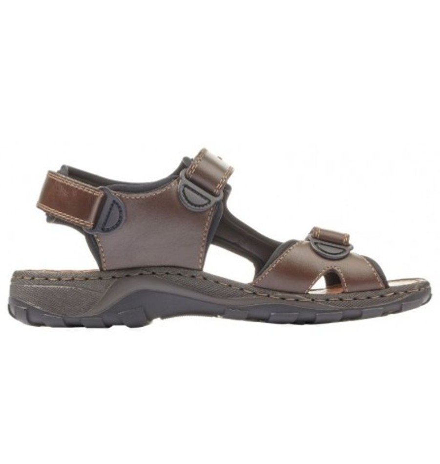 Men'S Shoes Shoesissime Sandals | Rieker 26061 Brown