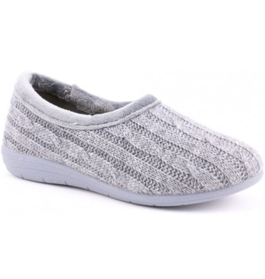 Women'S Shoes Shoesissime Slippers | Collections Bulle Gama19 Silver Grey