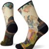 Accessories Shoesissime Women'S | Smartwool Hike Light Cushion Mountain Print Crew Black