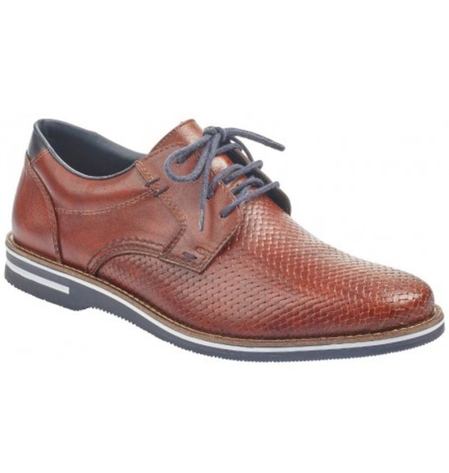 Men'S Shoes Shoesissime Dress Shoes With Laces | Rieker 12541 Tan