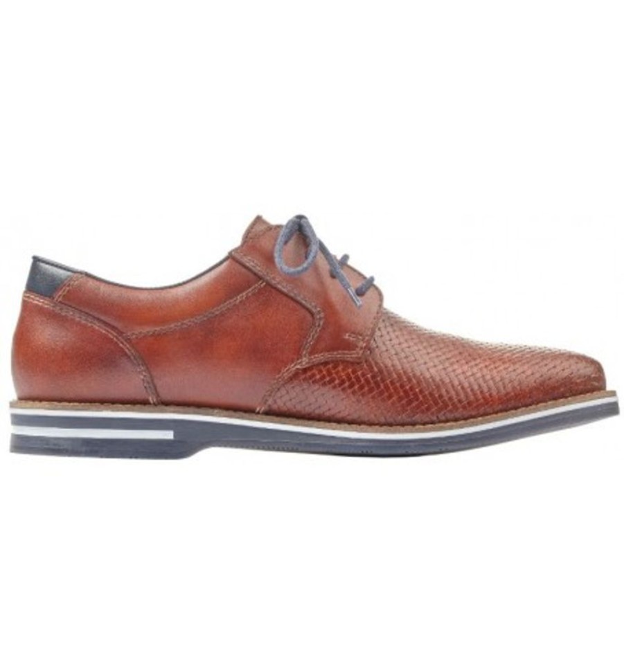 Men'S Shoes Shoesissime Dress Shoes With Laces | Rieker 12541 Tan