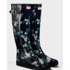 Women'S Shoes Shoesissime Fall Boots | Hunter Refined Blossom Print Tall Wft1071Bmp Blue