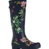 Women'S Shoes Shoesissime Fall Boots | Joules Welly Print Navyflorl 216563 Blue