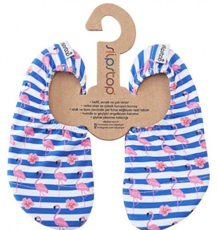 Kids Shoes Shoesissime Sandals | Slipstop Stripe Jr Flamingo 110185 Blue