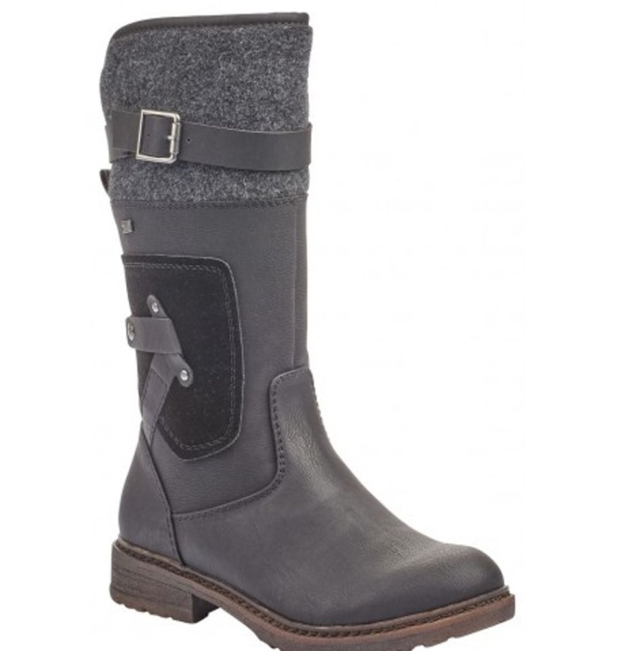 Women'S Shoes Shoesissime Winter Boots | Rieker 94761-00 Black