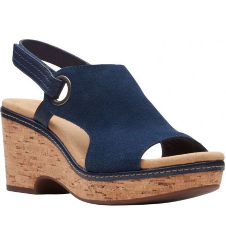 Women'S Shoes Shoesissime Sandals | Clarks Giselle Sea 26164791 Blue