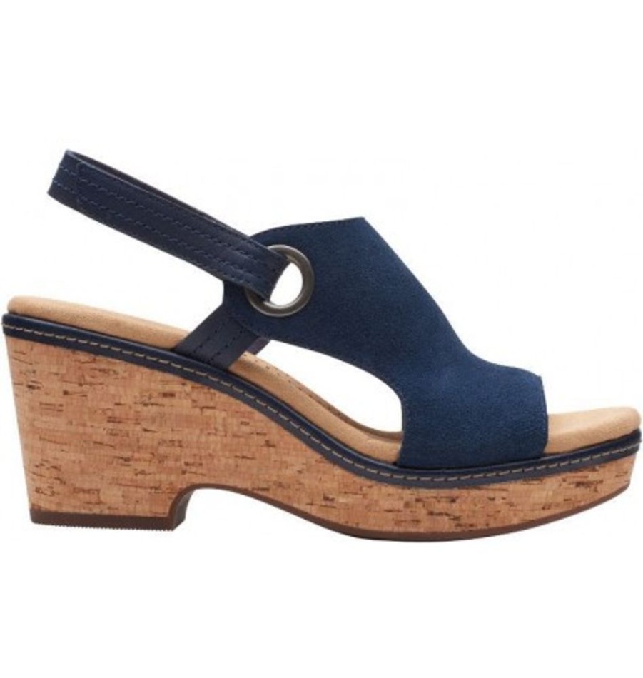 Women'S Shoes Shoesissime Sandals | Clarks Giselle Sea 26164791 Blue