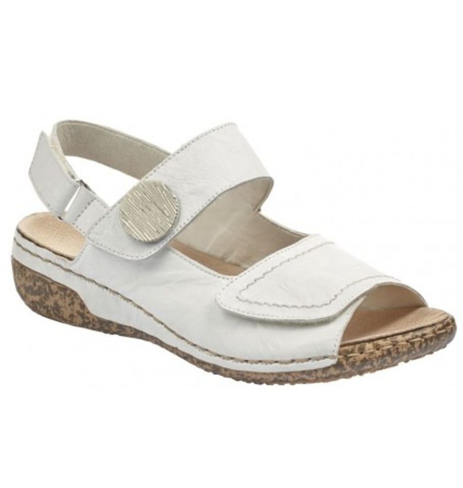 Women'S Shoes Shoesissime Sandals | Rieker V7272-80 White