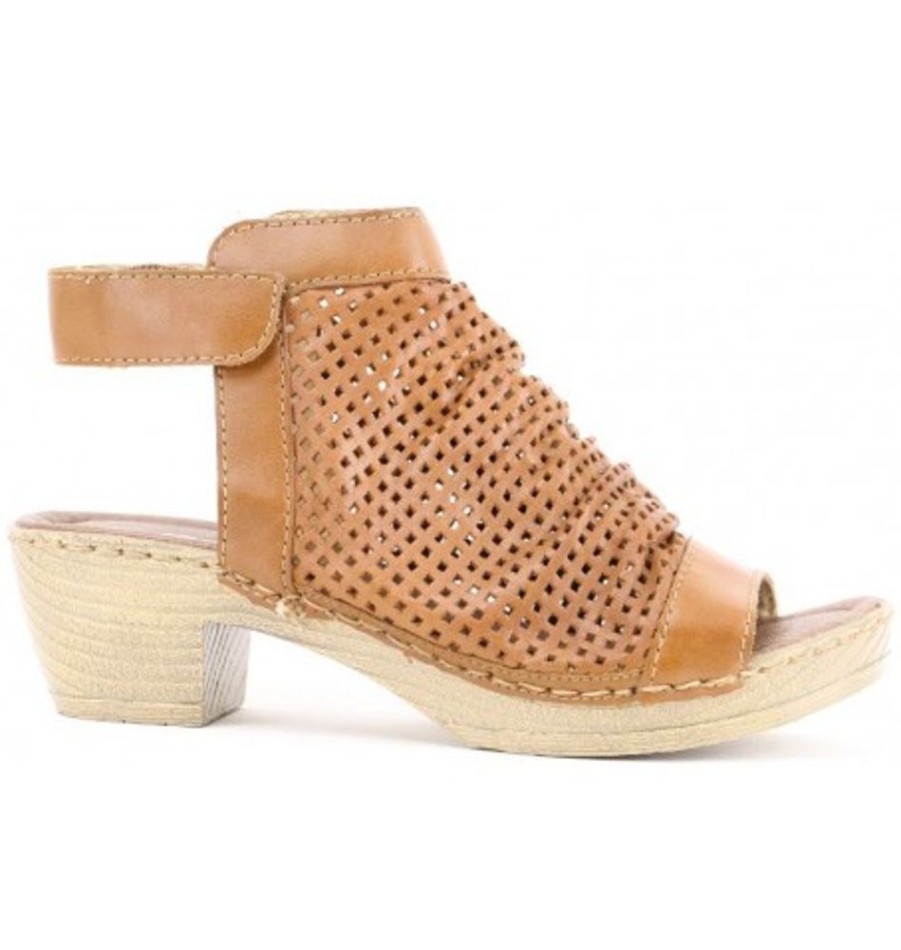 Women'S Shoes Shoesissime Sandals | Rieker - Remonte D6971 Tan