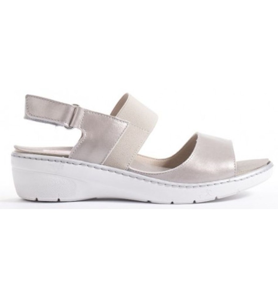 Women'S Shoes Shoesissime Sandals | Dorking - Fluchos F0547 Silver Grey