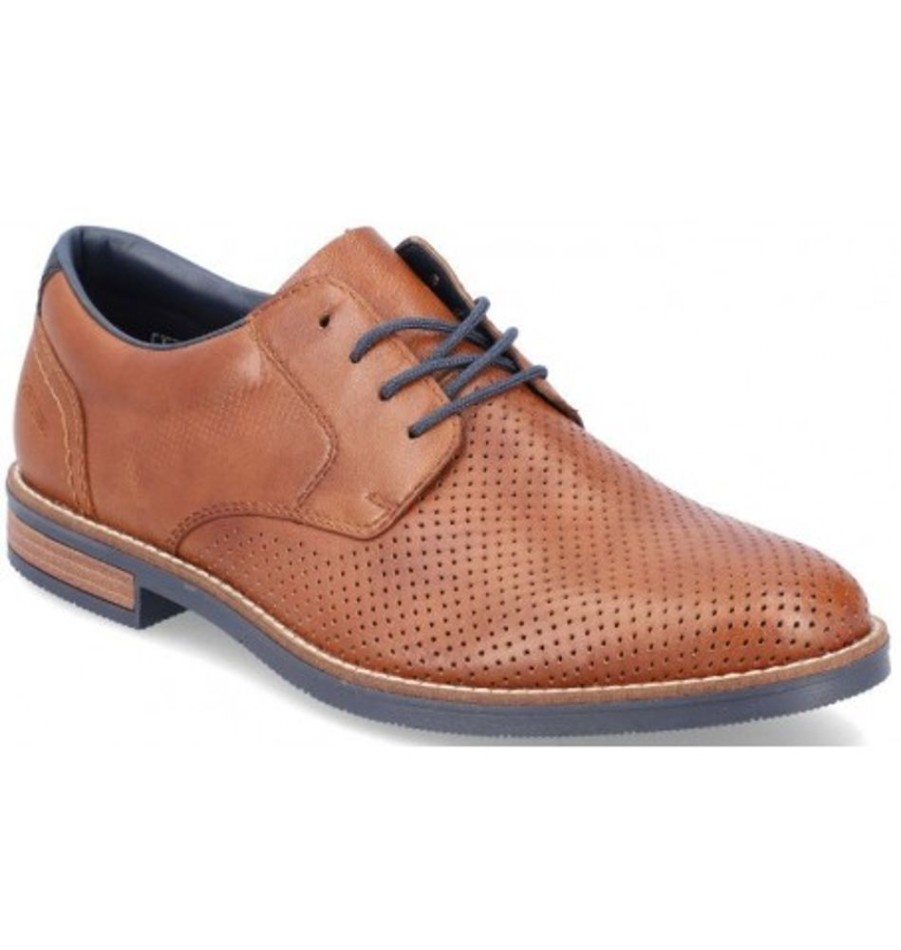 Men'S Shoes Shoesissime Dress Shoes With Laces | Rieker 13507-22 Tan