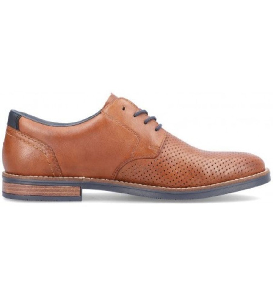 Men'S Shoes Shoesissime Dress Shoes With Laces | Rieker 13507-22 Tan