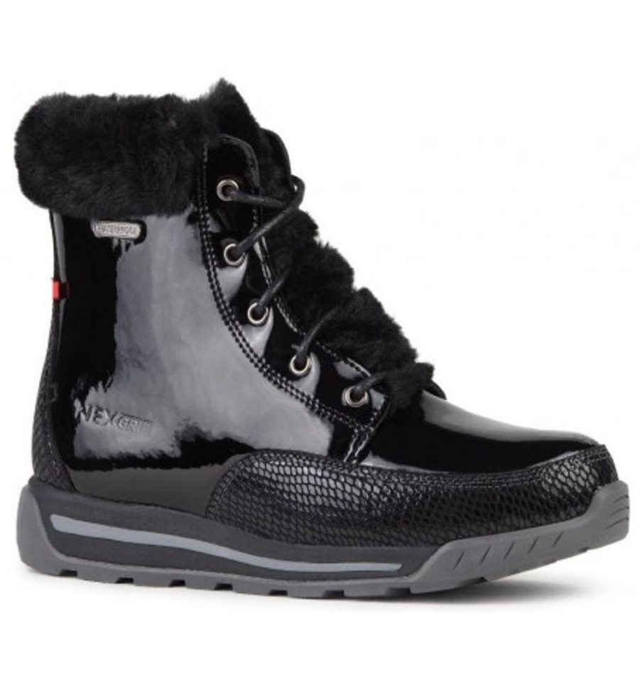 Women'S Shoes Shoesissime Winter Boots | Nexgrip Ice Mist Mid 2.0 P702 Black Varnish