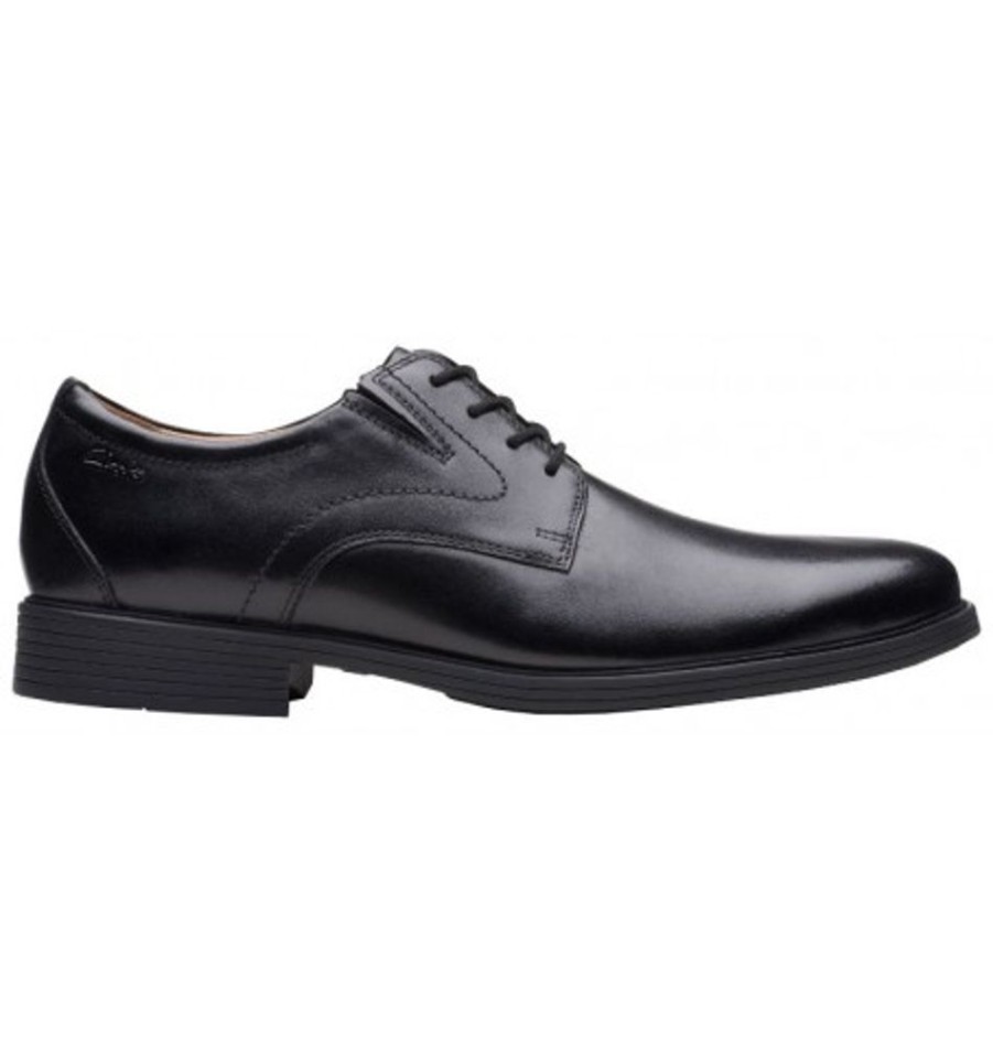 Men'S Shoes Shoesissime Dress Shoes With Laces | Clarks Whiddon Plain 26152918 Black