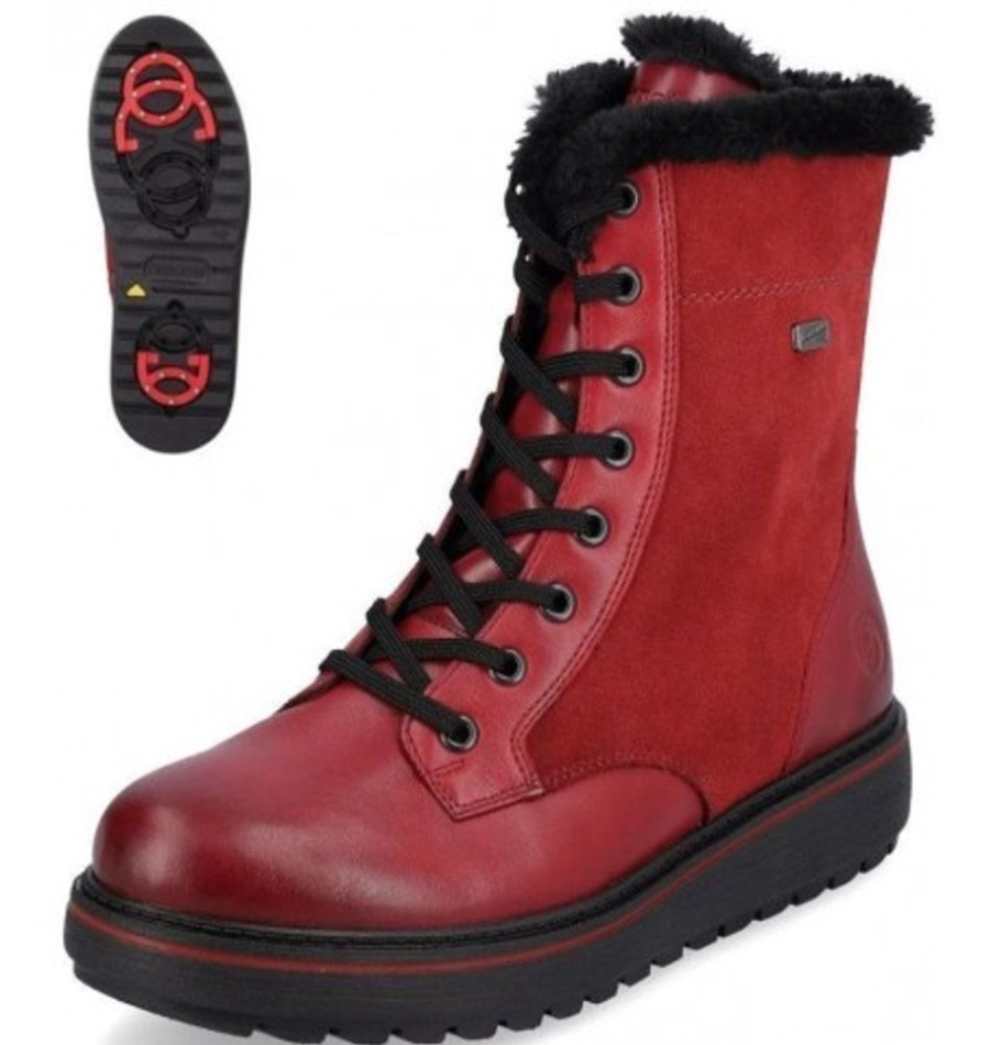 Women'S Shoes Shoesissime Winter Boots | Rieker - Remonte D0U76-35 Red