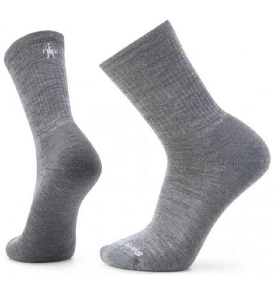 Accessories Shoesissime Men'S | Smartwool Everyday Solid Crib Crew Light Cushion Silver Grey