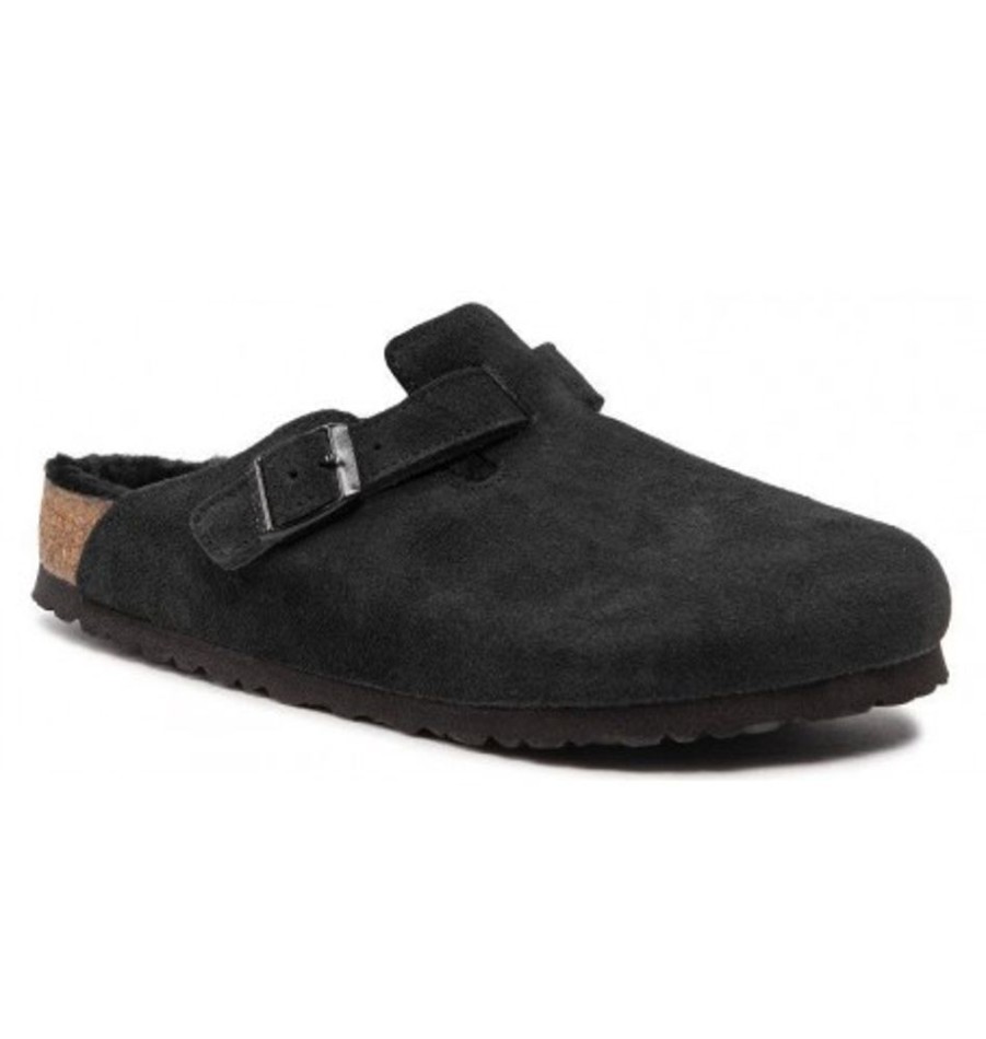 Men'S Shoes Shoesissime Casual Shoes | Birkenstock Boston Vl Shearling 0259881 Black