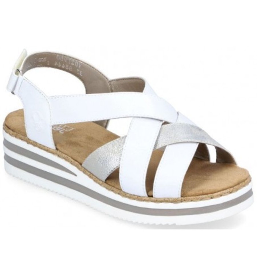 Women'S Shoes Shoesissime Sandals | Rieker V0279-80 White