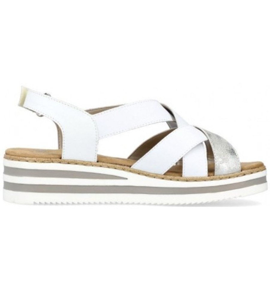 Women'S Shoes Shoesissime Sandals | Rieker V0279-80 White