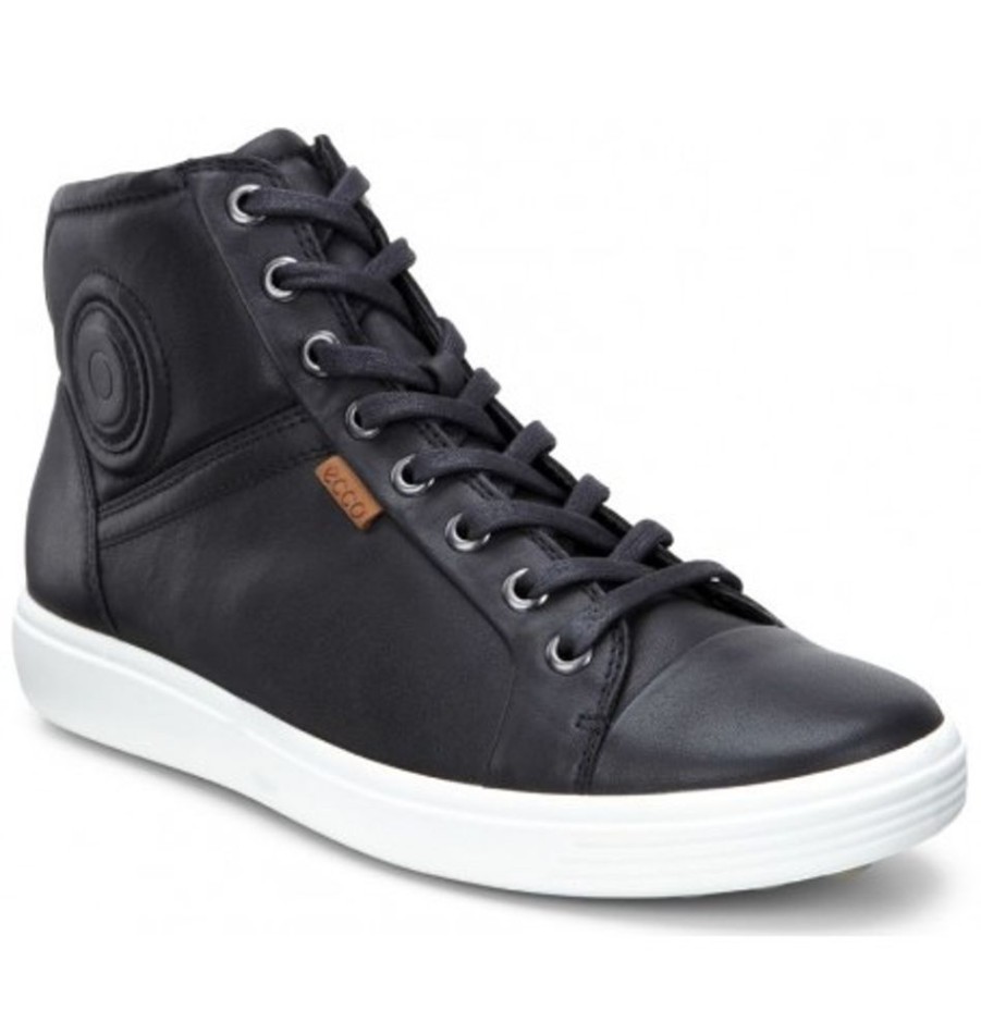 Women'S Shoes Shoesissime Shoes | Ecco Soft 7 Hi-Top 430023 Black